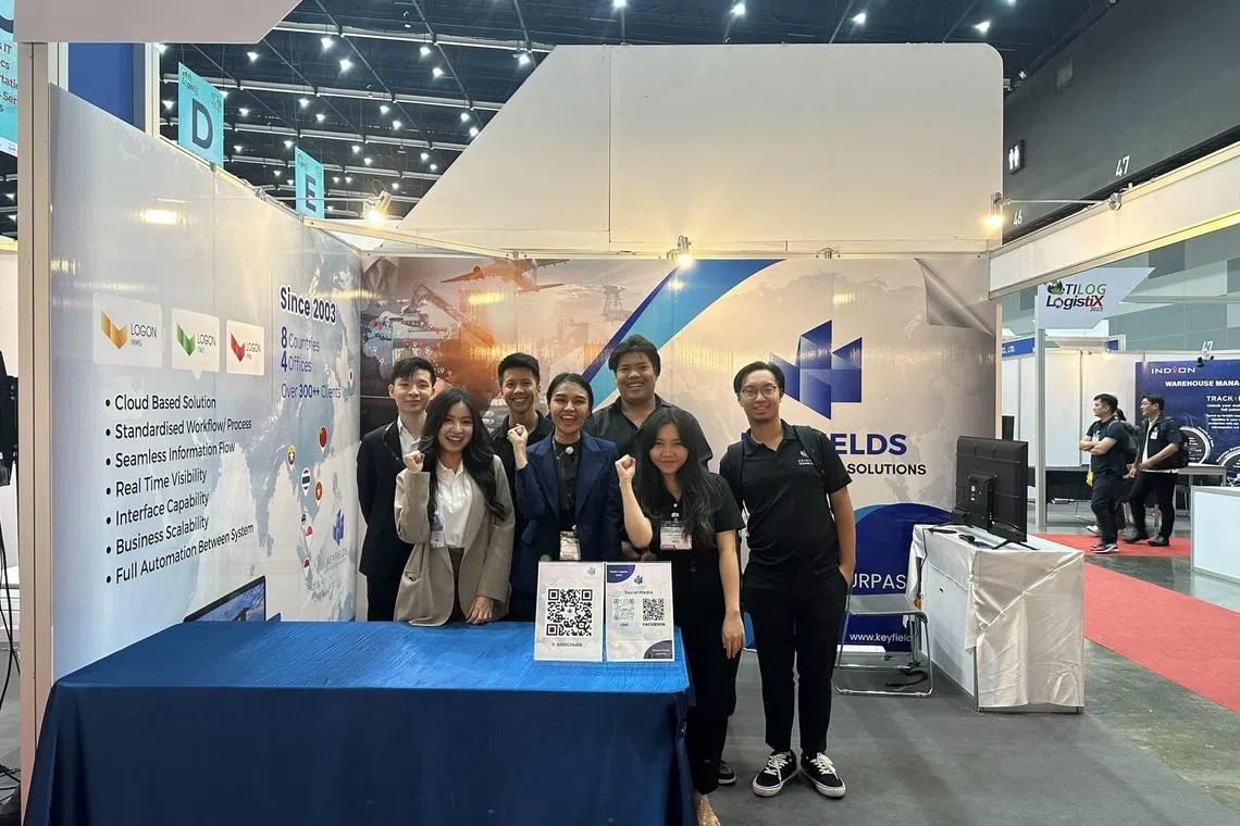 The Keyfields team taking part in the international trade fair Tilog-Logistix Exhibition in Thailand, in August 2023.