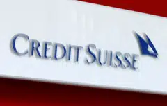 FILE PHOTO: The logo of Swiss bank Credit Suisse is seen at a branch office in Zurich, Switzerland, February 10, 2022.  REUTERS/Arnd Wiegmann/File Photo