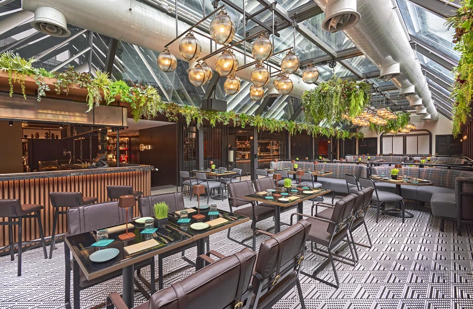 Eden's conservatory-like interiors.