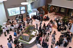 Potential buyers at the preview of Frasers Property development, The Robertson Opus.  The company says it has sold 41% of the units there.  