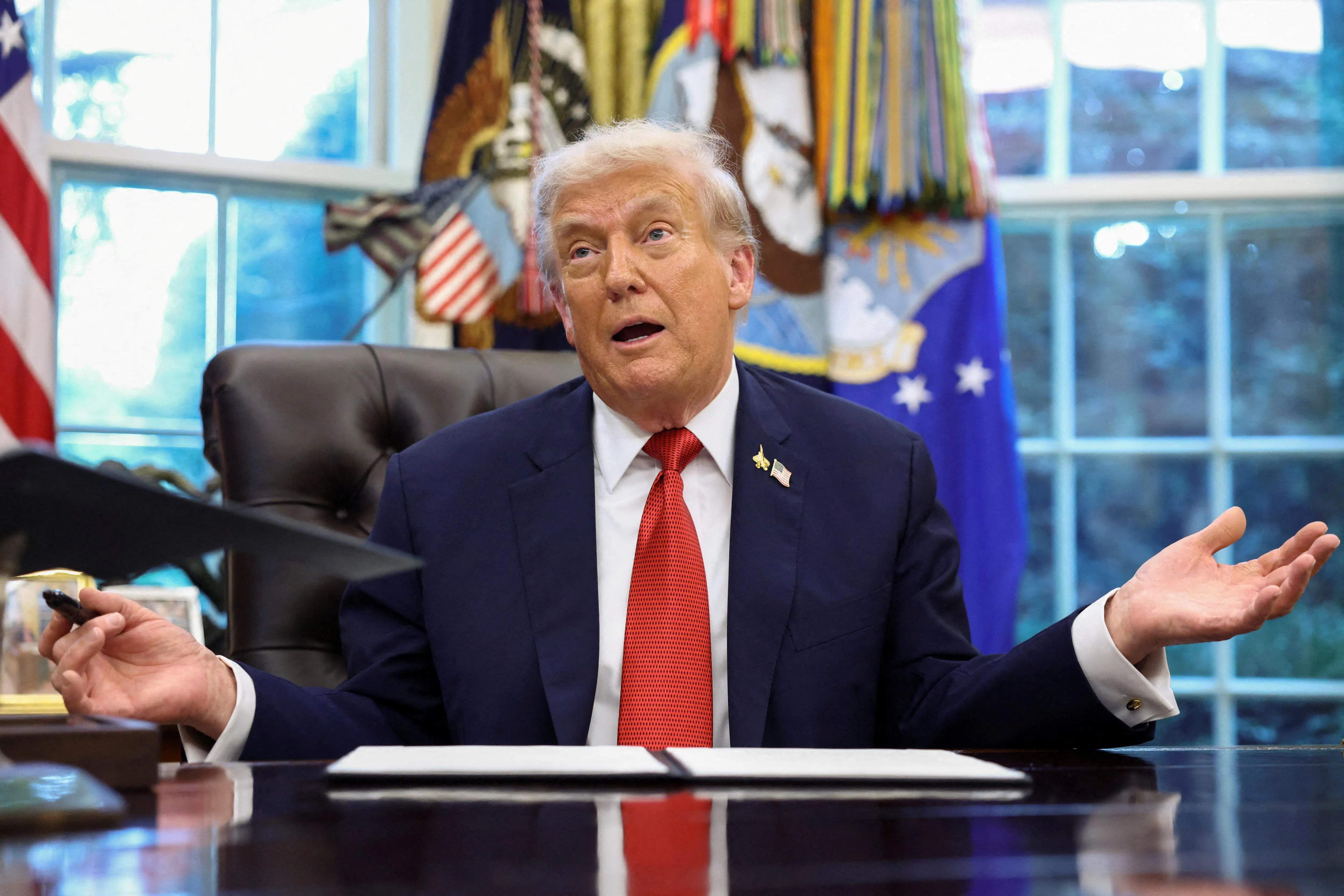US President Donald Trump expressed optimism about a Gaza deal amid a growing push to end the war and free hostages held by Palestinian militant group Hamas since their Oct 7, 2023 attack on Israel.