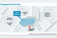 The tender for a mixed-use site in Hougang Central drew three bids.
