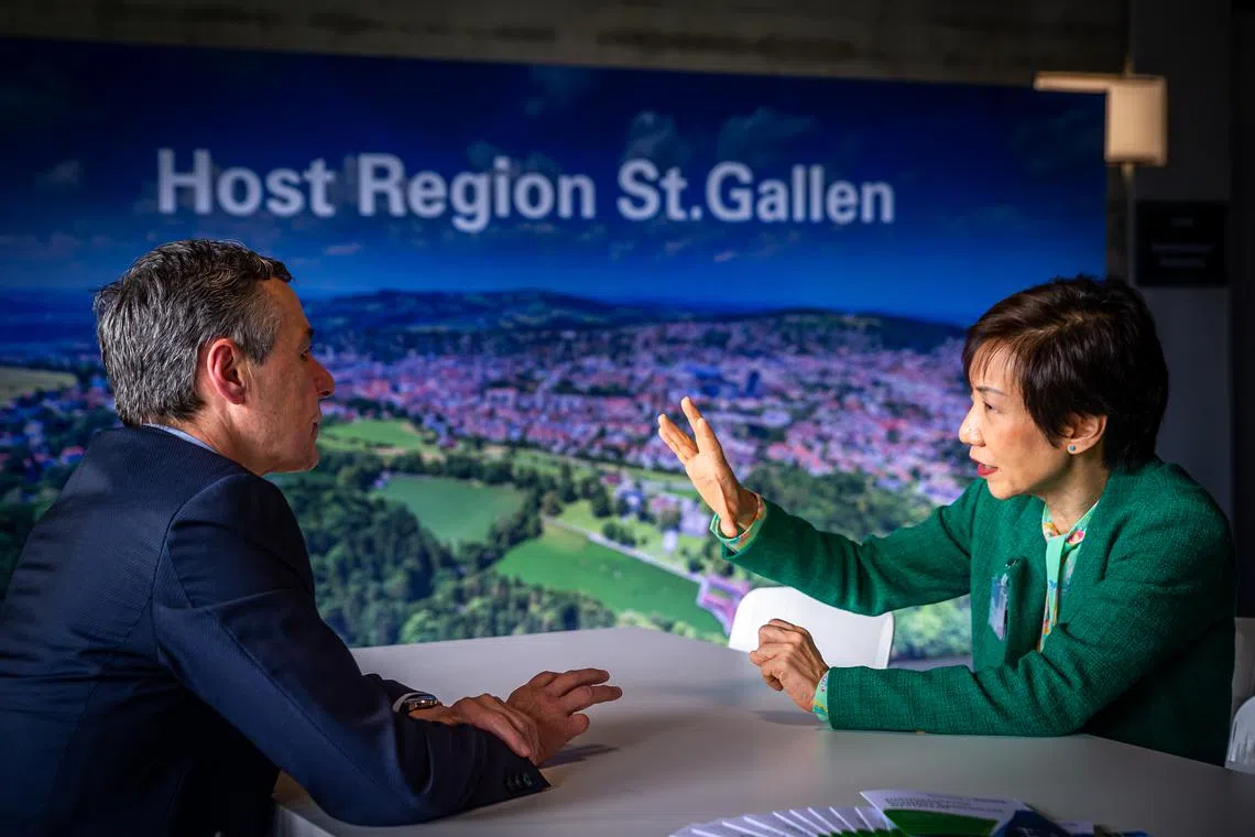 “The focus of this year’s symposium, ‘Collaborative Advantage’, offers a
good opportunity for inclusive dialogue and collective action given the backdrop of global uncertainties and challenges,” says Singapore's Minister for Sustainability and the Environment, Grace Fu (right).