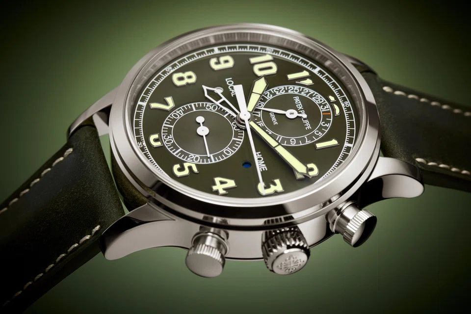 Patek Philippe Calatrava Pilot Travel Time Chronograph Ref 5924G.
