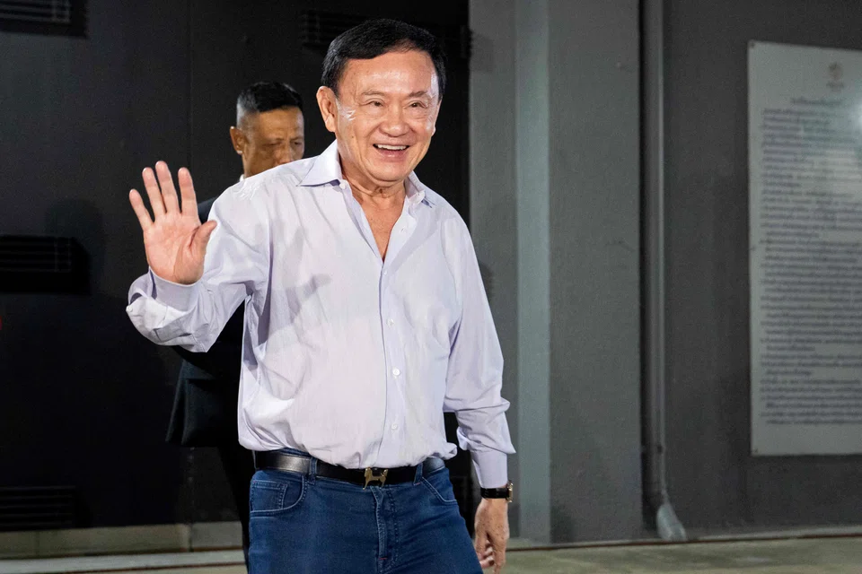 Thaksin, the central figure in a tumultuous two-decade battle for power in Thailand, left on his private jet for Dubai late on Thursday, with his family’s ruling party Pheu Thai in disarray.