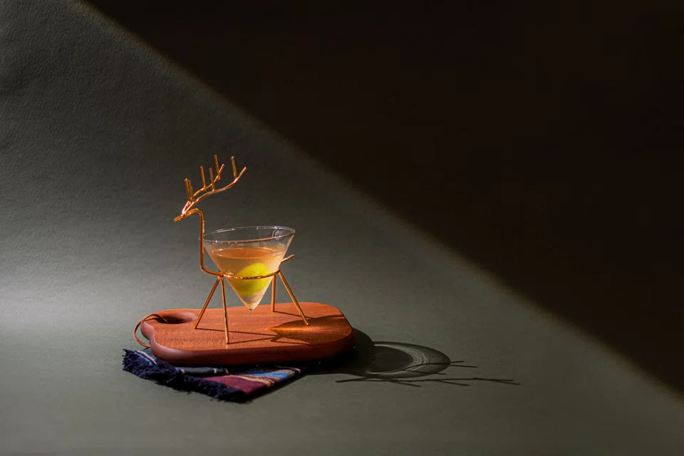 Ume Maru's Light of Nara cocktail is a mix of muscat umeshu, nashi pear umeshu, rose vermouth and persimmon vinegar. 