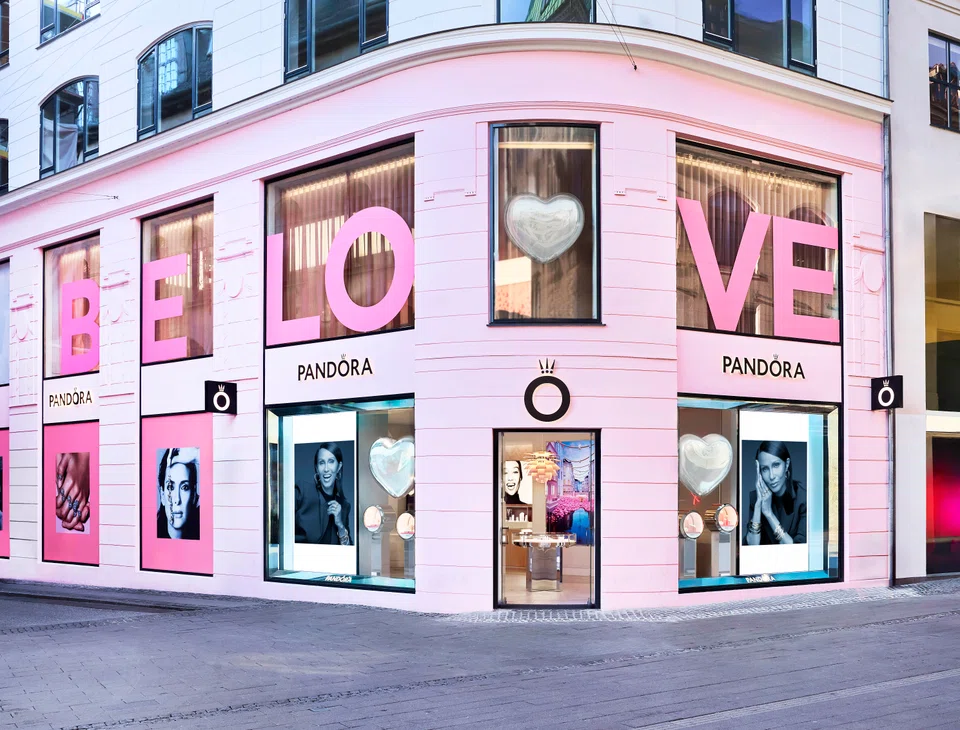 Pandora's flagship store in Copenhagen. The Denmark-headquartered jeweller is listed on the Nasdaq Copenhagen stock exchange.