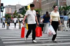 A soft retail number is projected for release alongside other gauges that may similarly stoke concern about slowing economic growth in China.