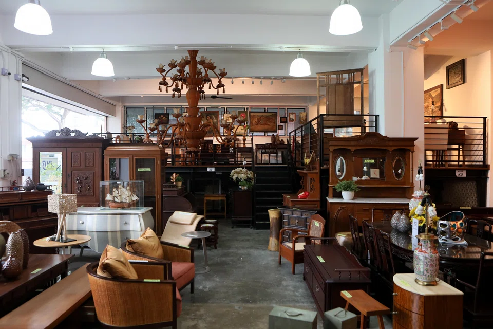 Hock Siong & Co is one of several places to find solidly-built furniture from eras past.