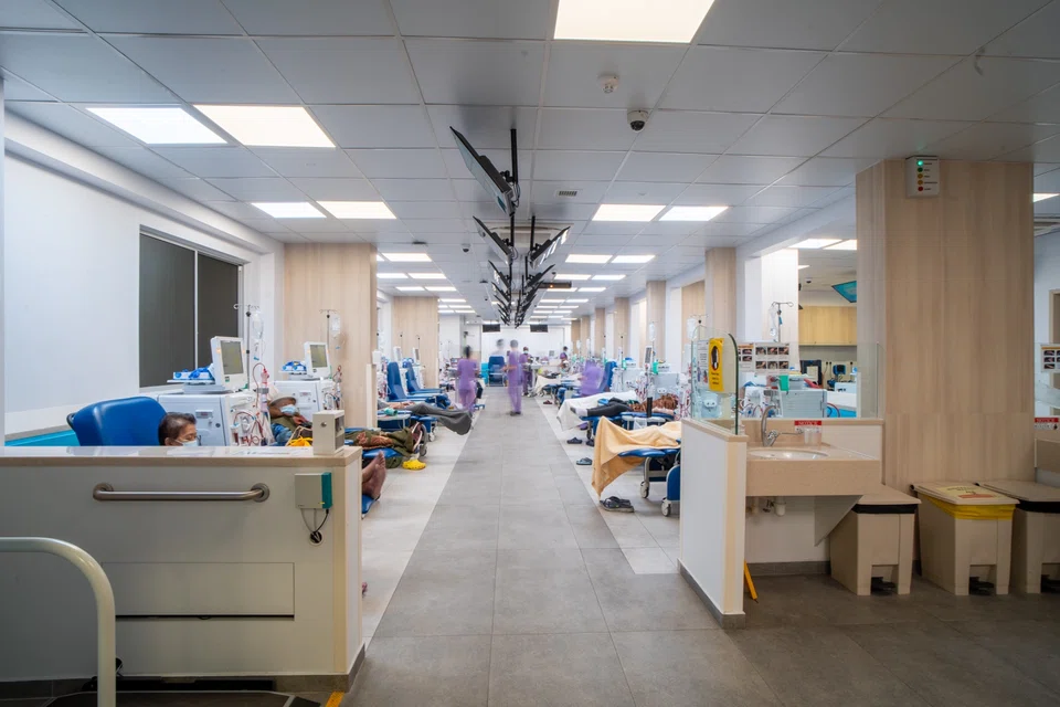 The Aljunied centre's capacity has increased to 28 dialysis stations from 18 stations previously, and can now serve 168 patients, up from 108.