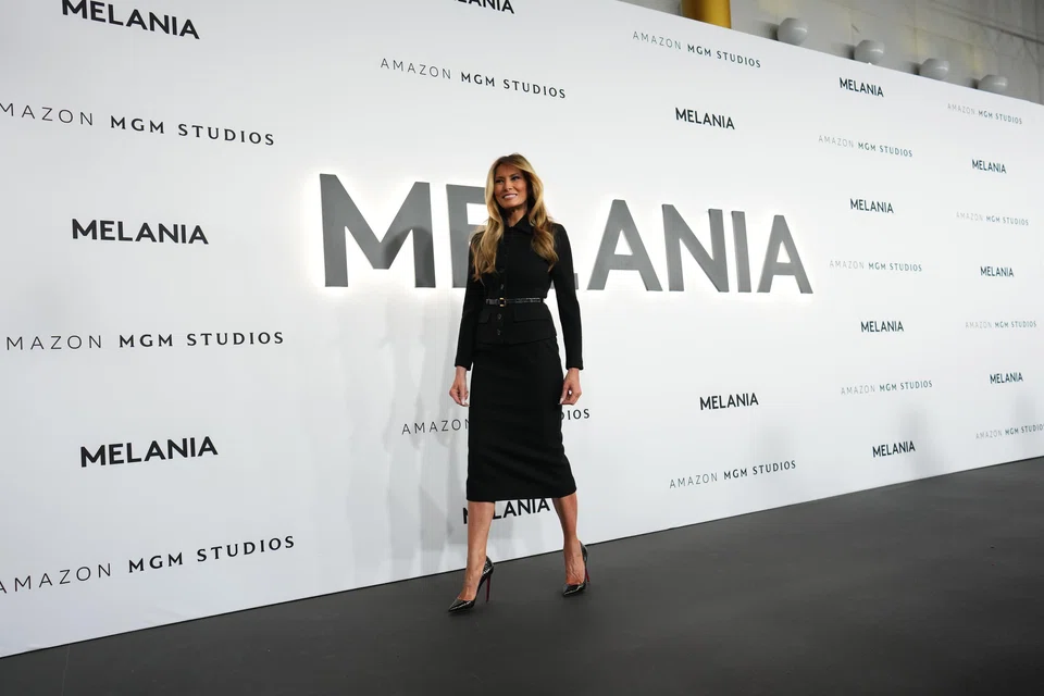 US First Lady Melania Trump at the premiere of "Melania" at the Kennedy Center in Washington on Thursday. The upper echelons of Washington’s power structure all came out in the 14 degree weather to help President Donald Trump celebrate the movie that his wife produced about herself.