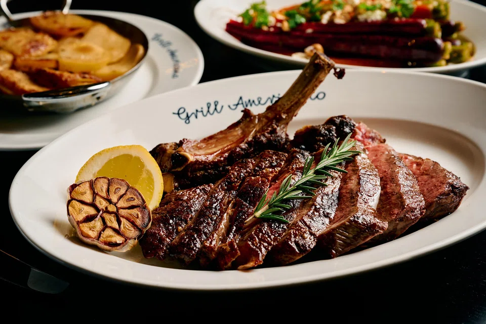 Grill Americano serves generous portions of meat like grilled ribeye.