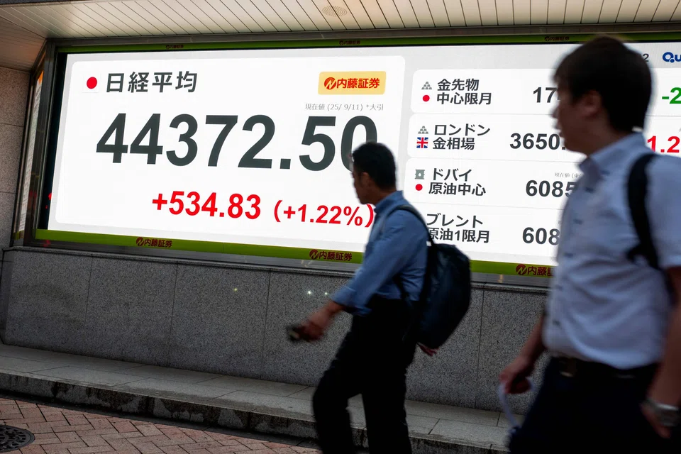 The Nikkei 225 Index rose 0.3 per cent to 44,938.40 in early trade on Thursday, and briefly touched 45,055.99, surpassing the previous record set earlier in the week.