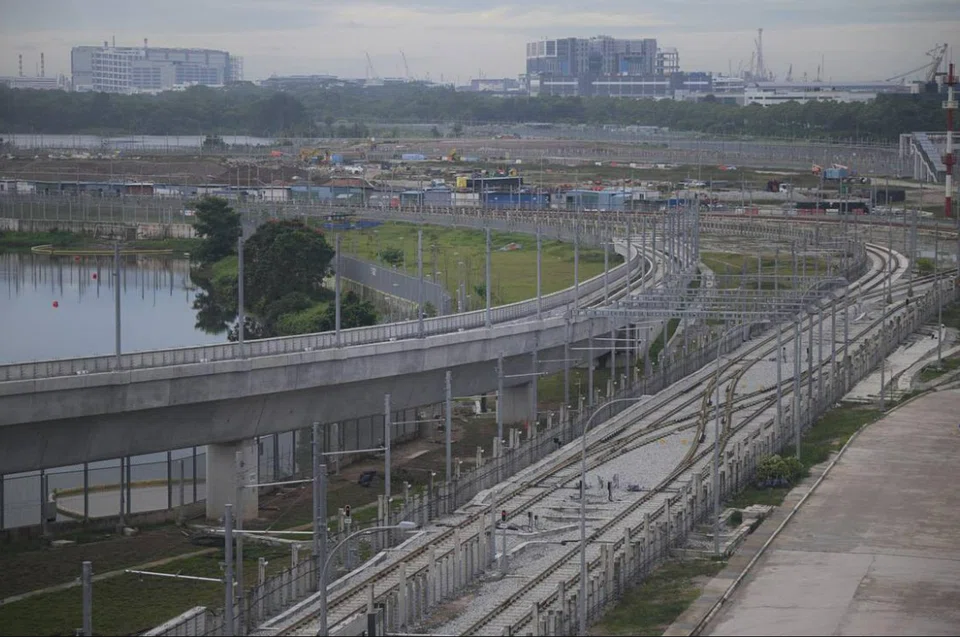 The Performance and Integration Test Track (right) and the Endurance Test Track (left) at the SRTC on Mar 28.