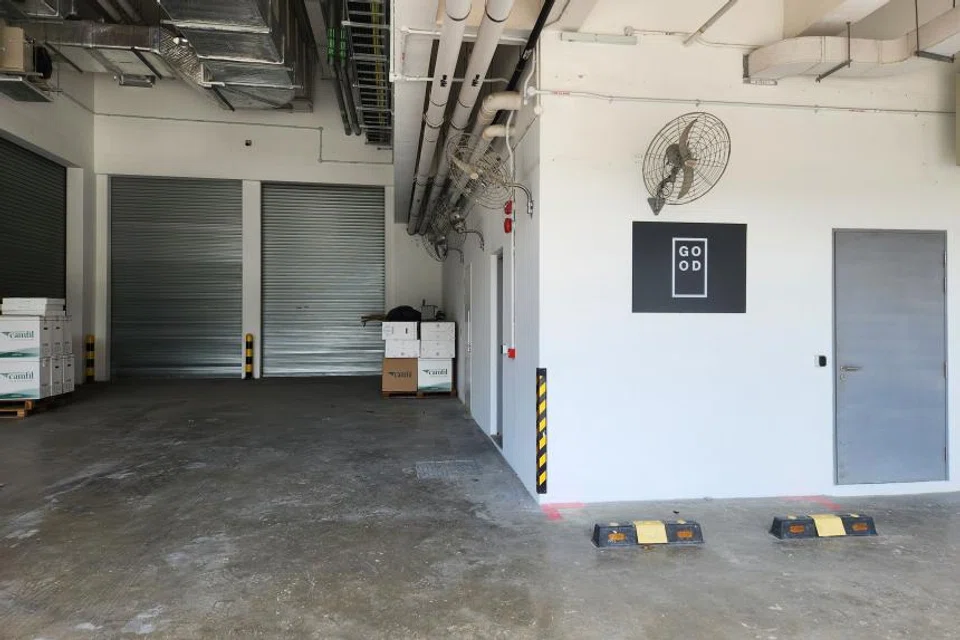 Eat Just’s facility in Bedok Food City was shuttered when The Straits Times visited it on Feb 29. 