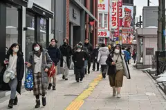 Japan's jobless rate ticked up to 2.5 per cent in March from 2.4 per cent in the previous month.