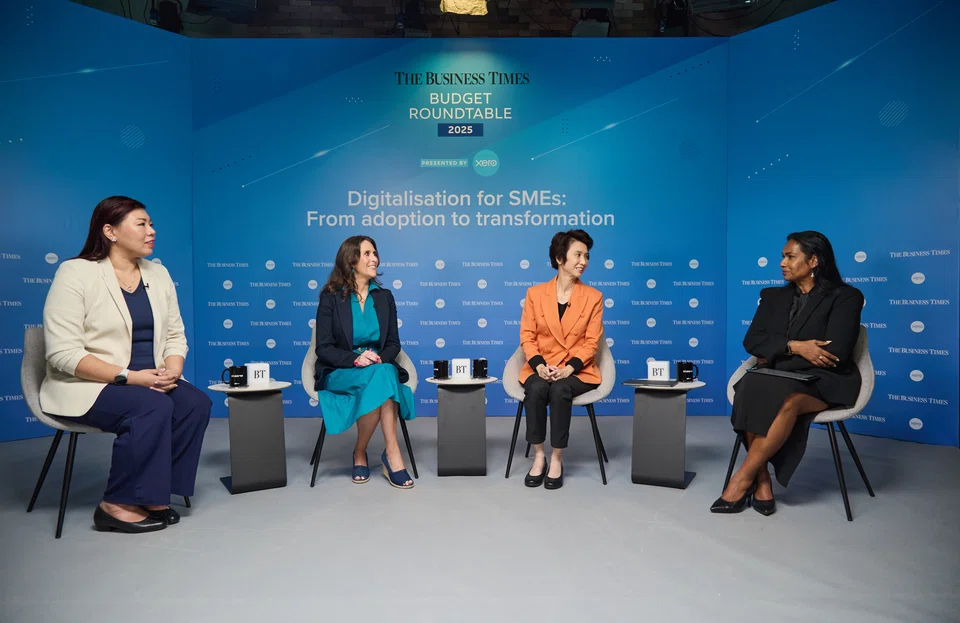 The post-Budget discussion featured (from left) Oriental Remedies Group co-founder and CEO Beatrice Liu, Xero Asia managing director Koren Wines, and Senior Minister of State for Trade and Industry Low Yen Ling as speakers, with BT deputy news editor Anita Gabriel as moderator.