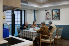 Elderly residents having breakfast at the Perennial Alzheimer’s Care Village in Xi'an, China. The company hopes to apply the learnings to its upcoming assisted living project in Singapore