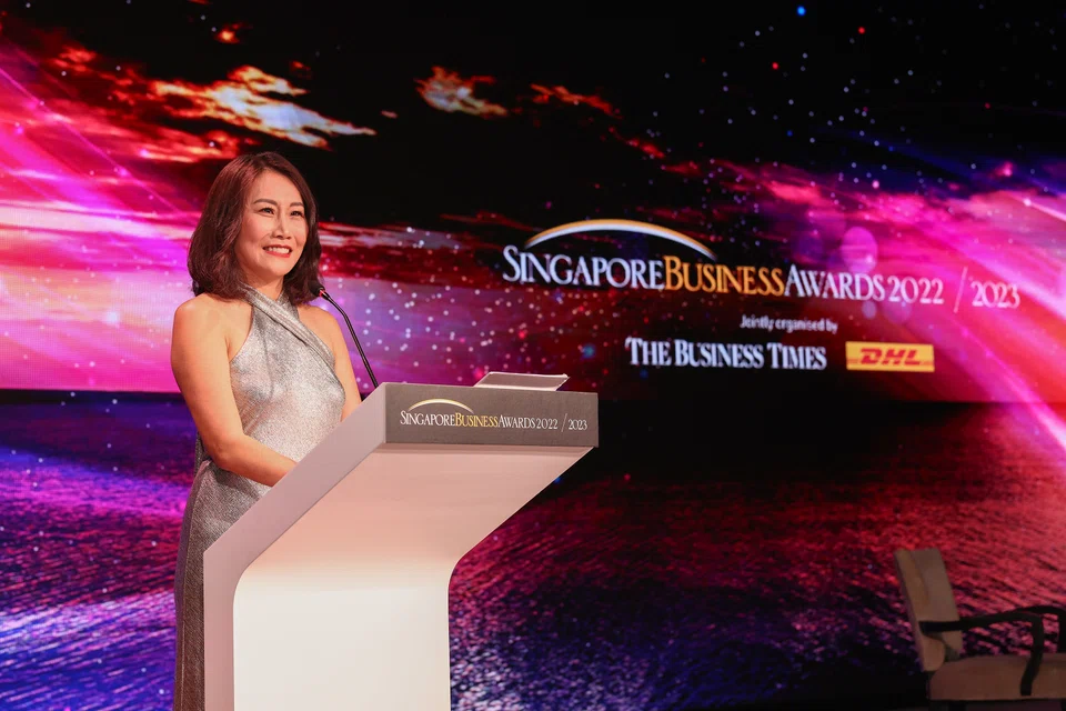 Emcee for the gala event, Loretta Yuen, OCBC Bank’s head of Group Legal and Compliance.