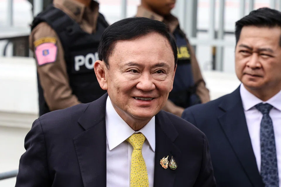 Thailand's former prime minister Thaksin Shinawatra arrives at the Supreme Court in Bangkok, Thailand, Sep 9, 2025. Police would take Thaksin into custody, a Reuters reporter who attended the verdict said. 