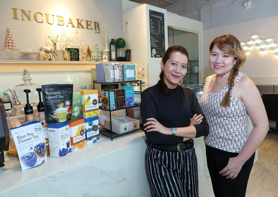 IncuBaker Studio co-founder Stephanie Chan (right) and partner Farah Fami. The space aims to help new F&B brands reduce their capital risk.