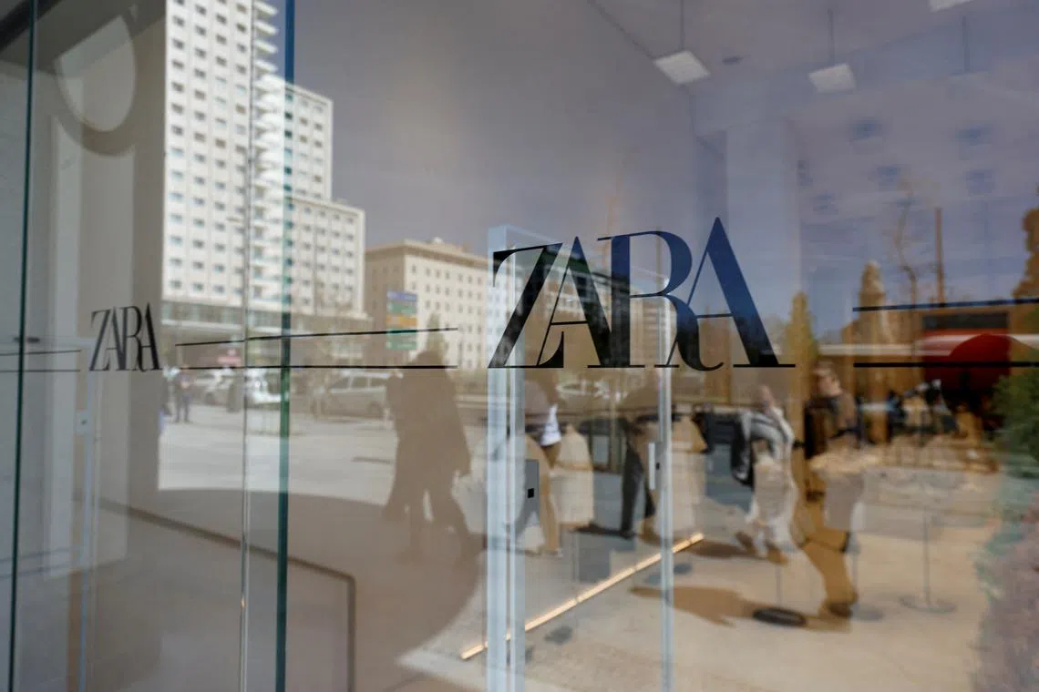 Zara owner Inditex reported a 7 per cent rise in sales for its first quarter to the end of April, an expected slowdown from a year earlier when the company benefited from a post-pandemic shopping spree.