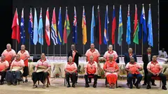 Pacific islands leaders attend the 53rd Pacific Islands Forum Leaders Meeting in Nuku'alofa, Tonga, Aug 26, 2024. 