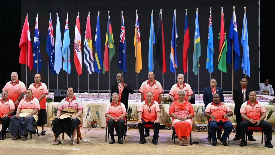 Pacific islands leaders attend the 53rd Pacific Islands Forum Leaders Meeting in Nuku'alofa, Tonga, Aug 26, 2024. 