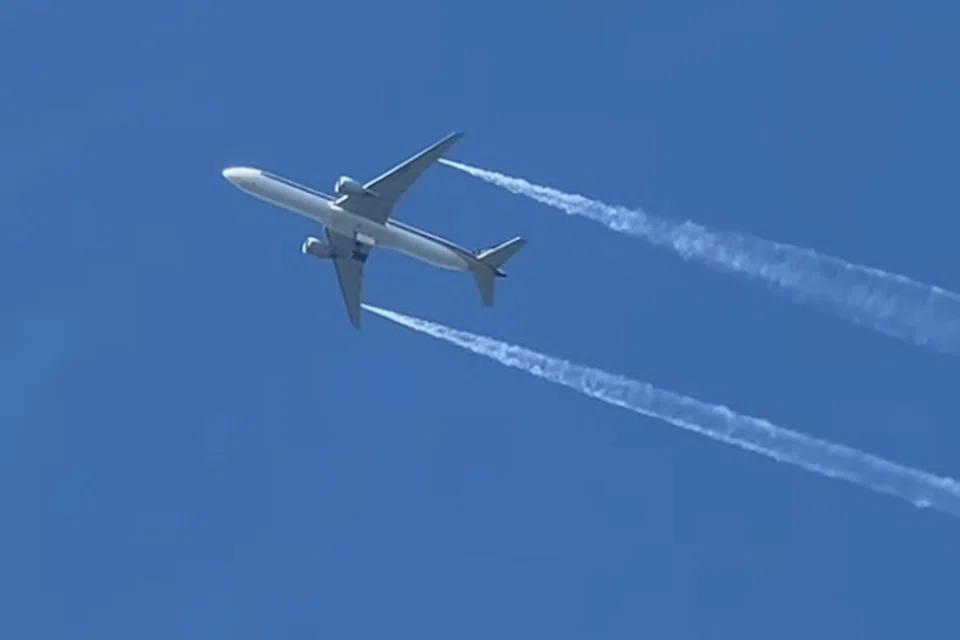 Several people posted footage on social media of the plane appearing to dump fuel so it could land within the landing weight.
