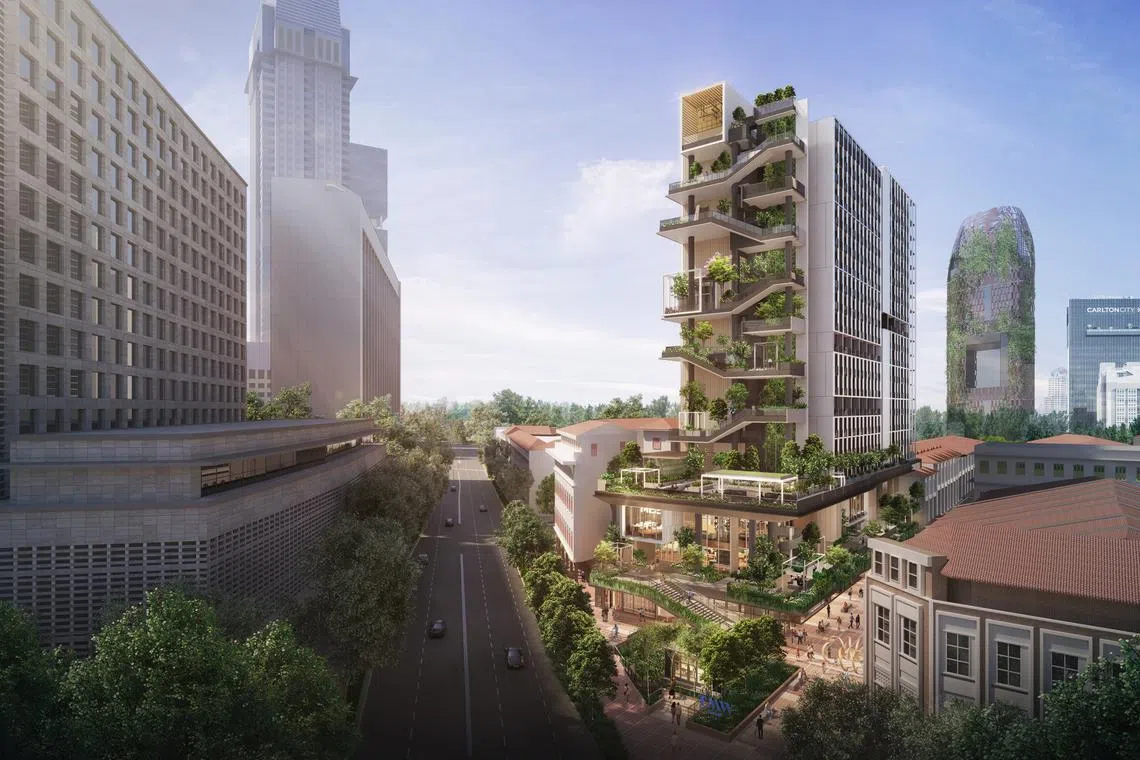 TMW Maxwell sits on the site of the former Maxwell House, a 13-storey commercial building at 20 Maxwell Road. 