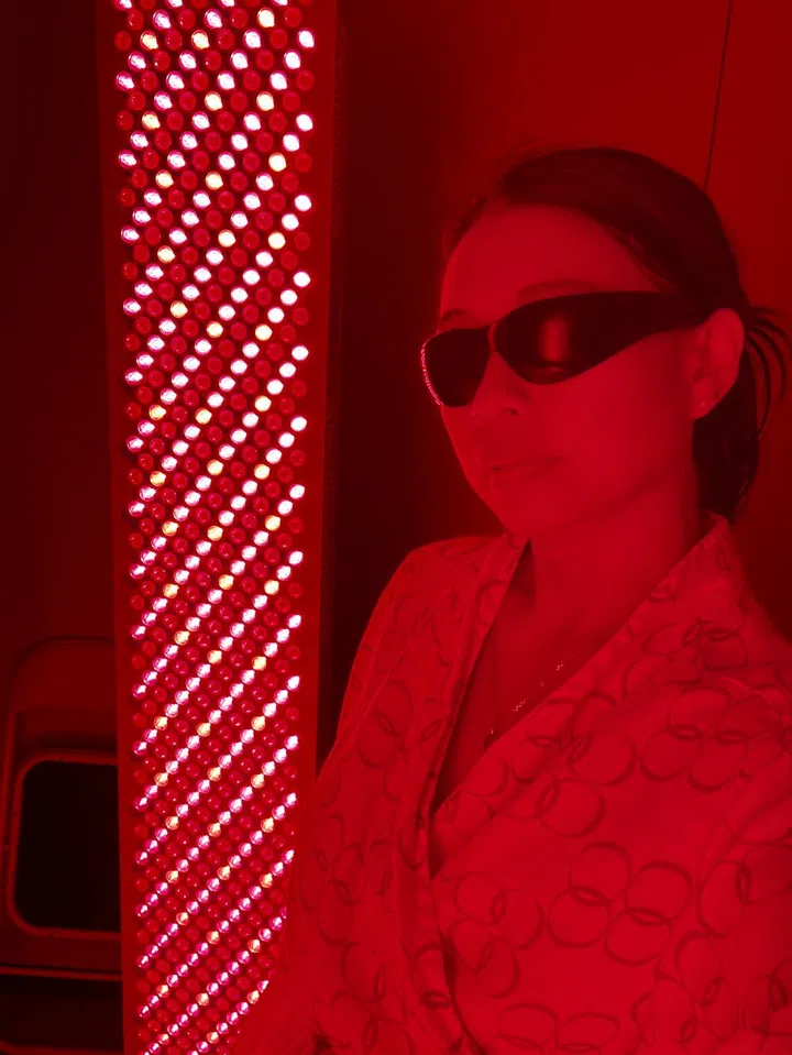Red Light Therapy Room.