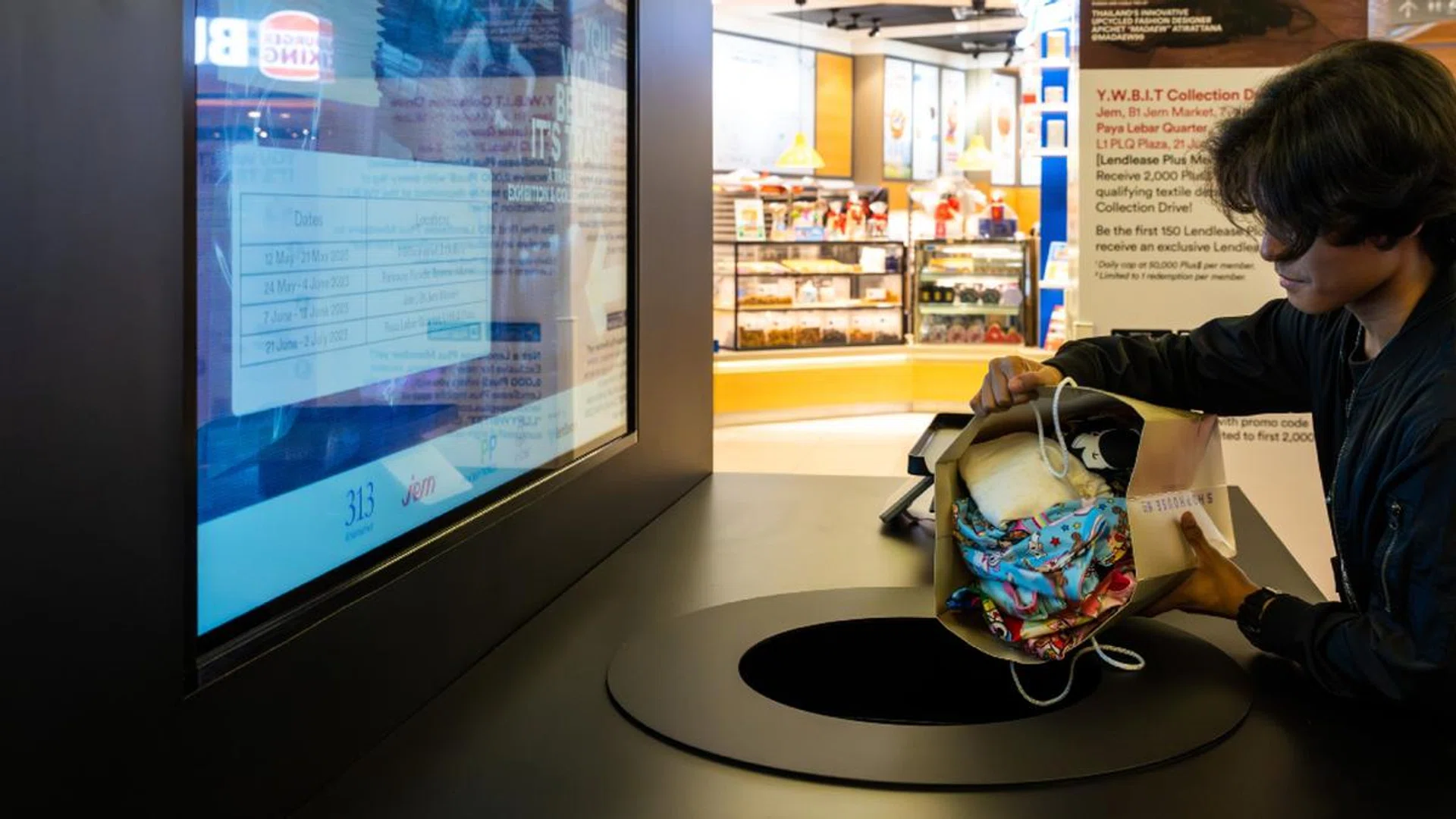 A total of 12,000 kg of textiles were collected at recycling bins by Lendlease as part of its You Won’t Believe It’s Trash 2.0 campaign this year. Credit: Lendlease