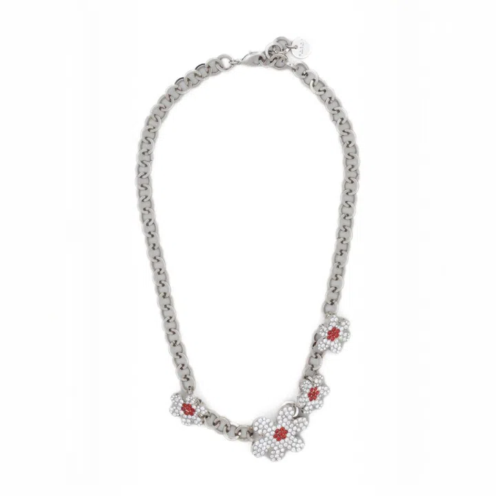 Eco-brass necklace with crystals, price unavailable, Marni