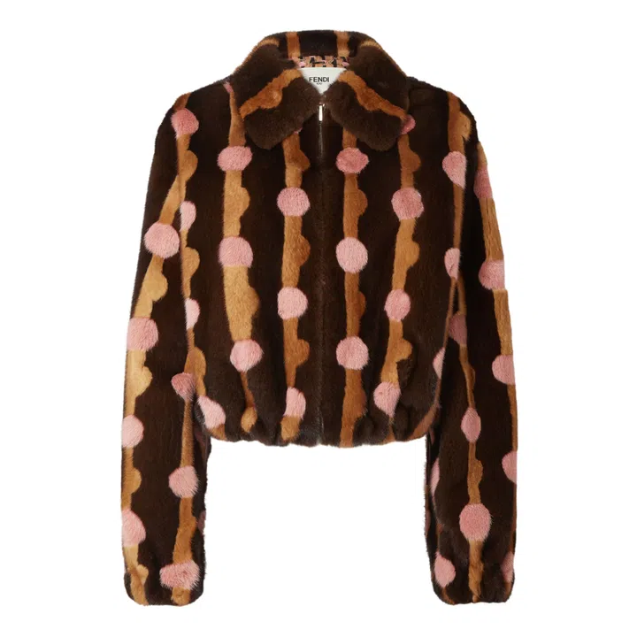 Mink Fur Jacket in polka dots