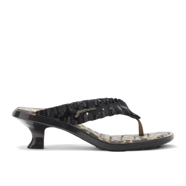 Stylish Thong Mules for Summer - Ganni x Melissa PVC thong kitten heel