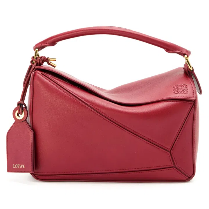 Puzzle Featherlight leather top handle bag, Loewe
