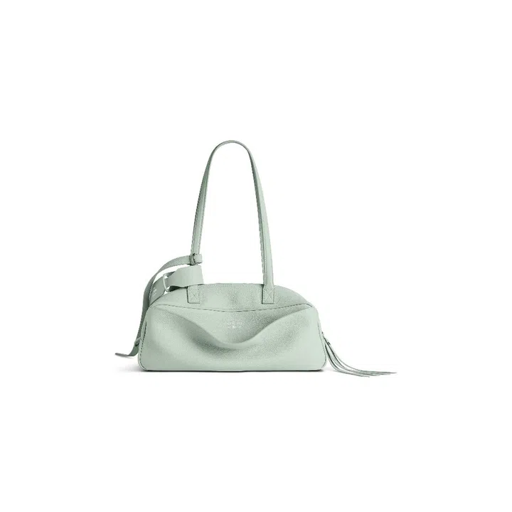 Carrie Bowling small calfskin top-handle bag in mint green