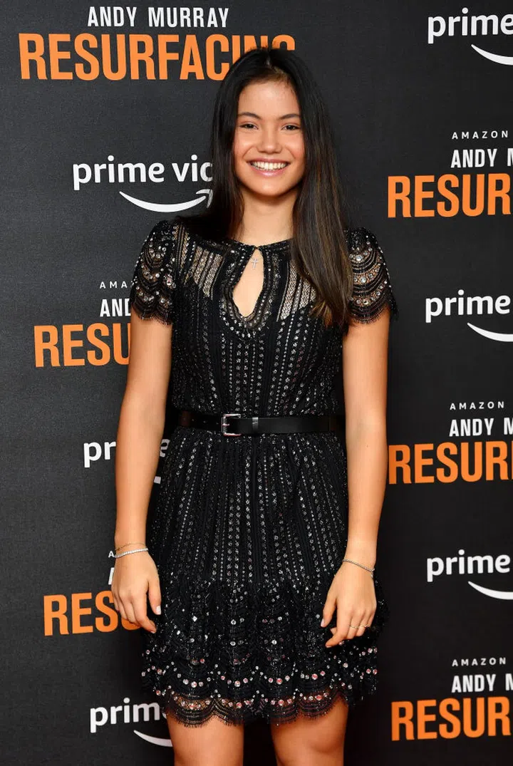 Emma Raducanu attends the "Andy Murray: Resurfacing" world premiere at the Curzon Bloomsbury on November 25, 2019 in London, England. (Photo by Gareth Cattermole/Getty Images)