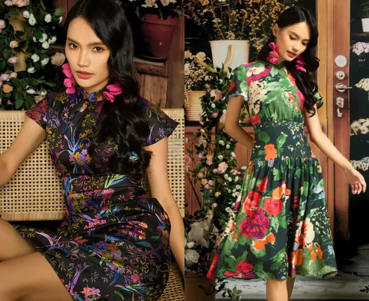 Modern Cheongsam Singapore Chinese New Year 2026 - Lark & Peony