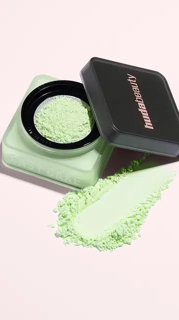 huda beauty green setting powder matcha milk cake