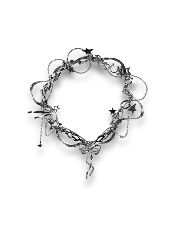 zodiac astrology holiday gift christmas gift scorpio drapey steel choker