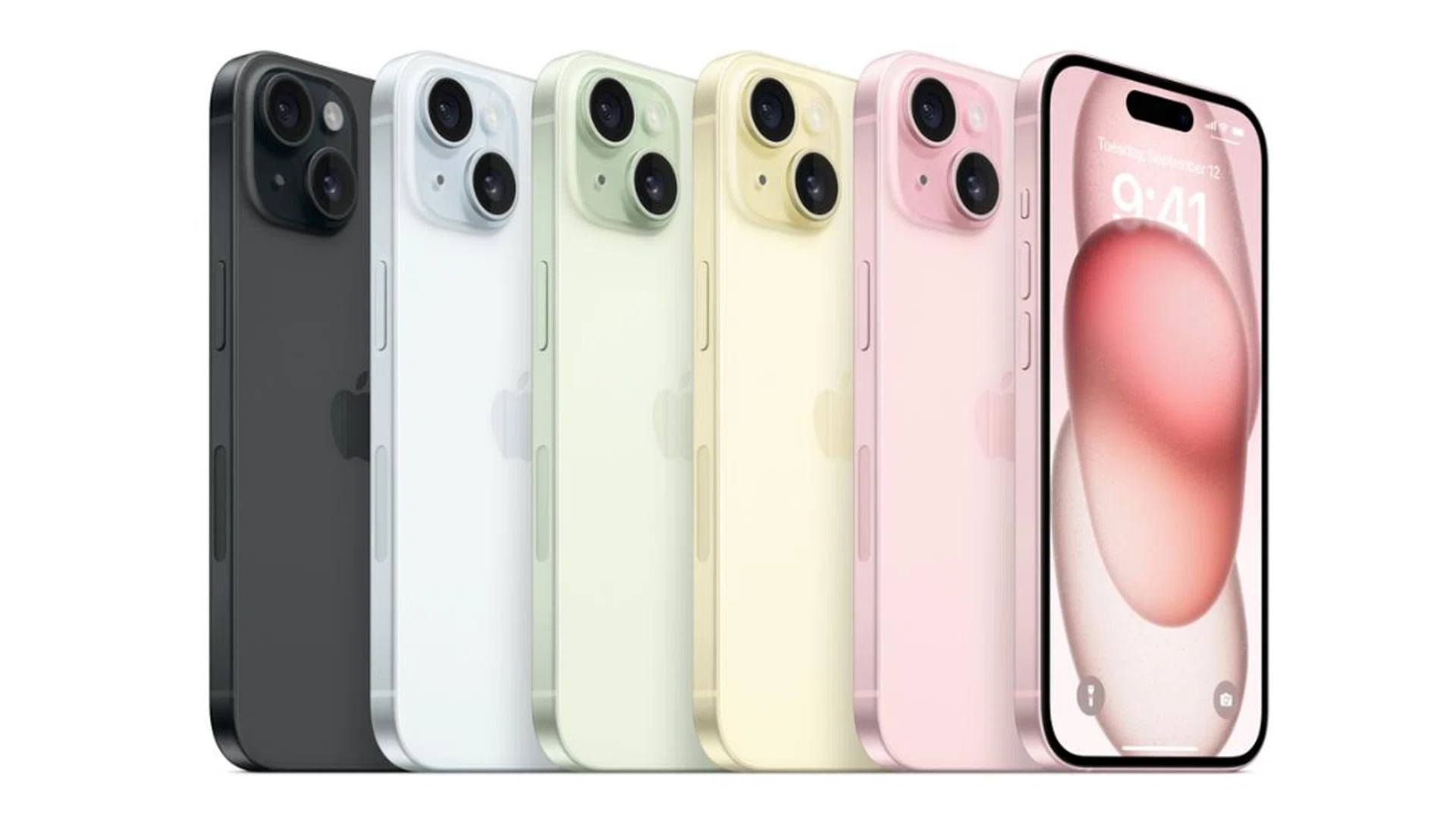 Fairy-core colours for your iPhone 15 and 15 Plus models. Credit: Apple
