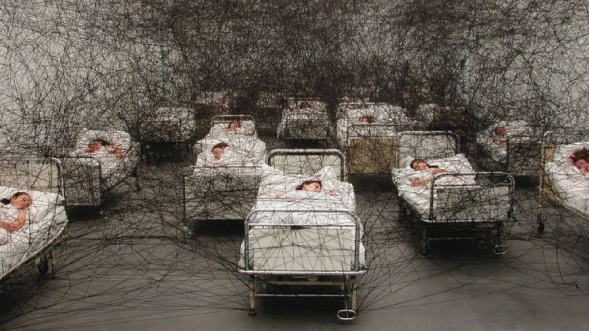 Shiota's haunting The During Sleep (2002) installation. Credit: Sunhi Mang