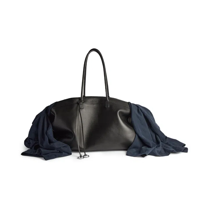 Balenciaga Subway calfskin tote bag with trench coat, price upon request