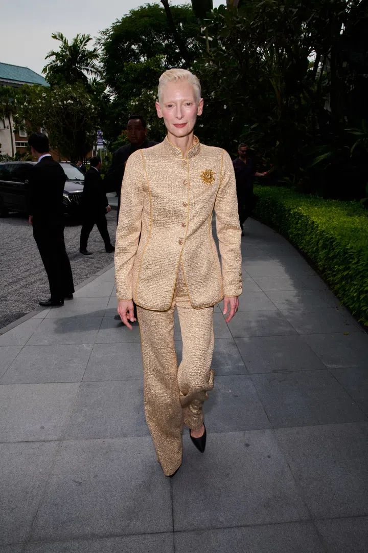 Tilda Swinton at Chanel Cruise 2025/26 show in Singapore