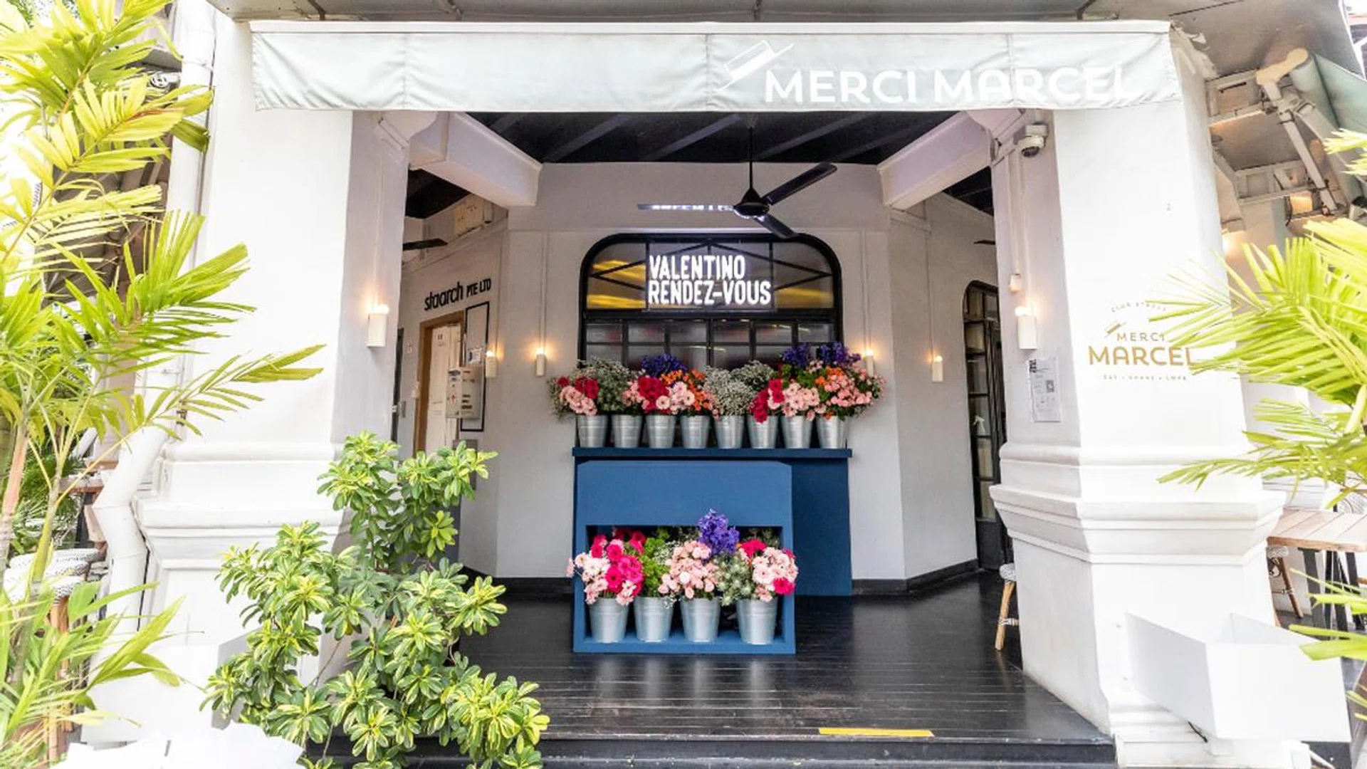 A flower bar will greet visitors to the Valentino Rendez-Vous cafe experience at Merci Marcel. Credit: Valentino