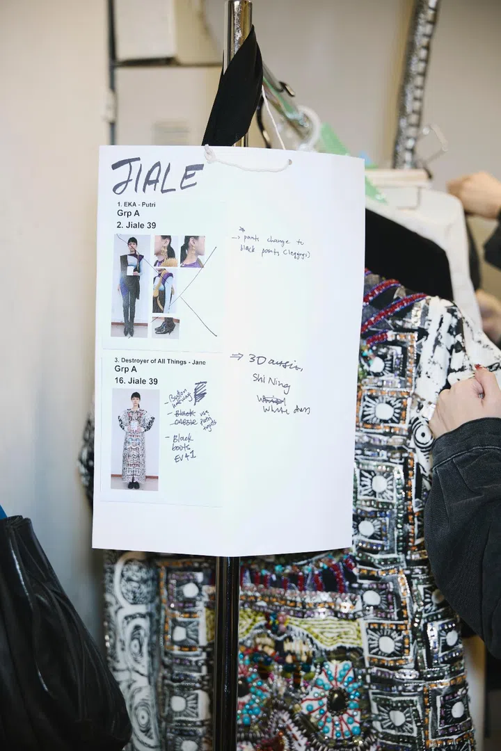 Backstage at LASALLE 2025 Graduate Fashion show