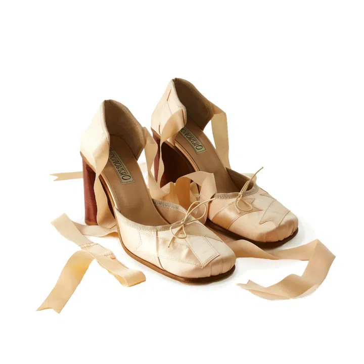 Silk pumps, €430 (S$603), www.madomorpho.com