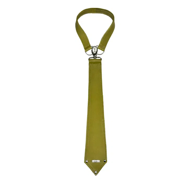 Leather hook snap tie, €145 (S$204), www.lgncofficial.com