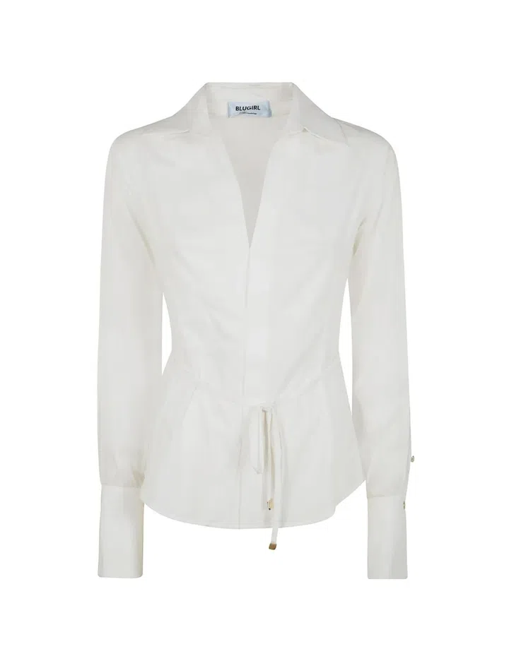 designer white button down blugirl farfetch